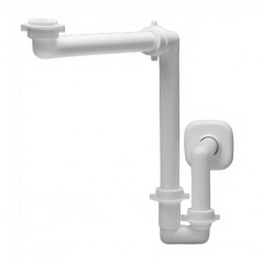 Adjustable back outlet with siphon for washbasin