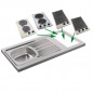 Kit lavello 120x60, con foro per Domino (ricondizionato)