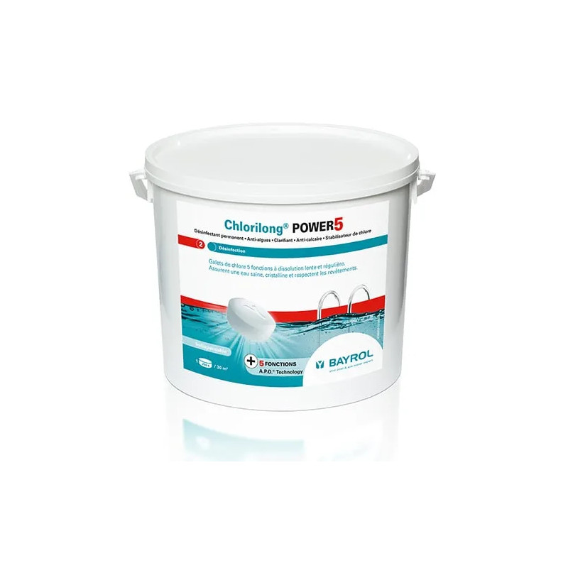 Chlorilong power 5 Kieselsteine, Tabs 250g,10Kg Bayrol.