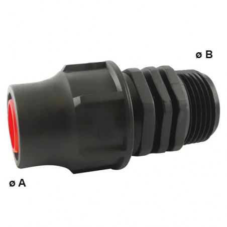 Quick adaptor, male 20x27, for 16mm drip hose