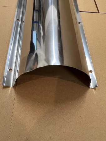 Stainless steel protection duct for gas pipe, D.54, width 90mm