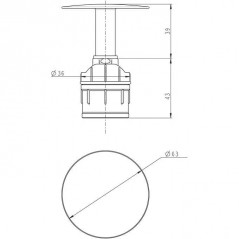 Fixed dome cartridge for Nano Free Flow series drain