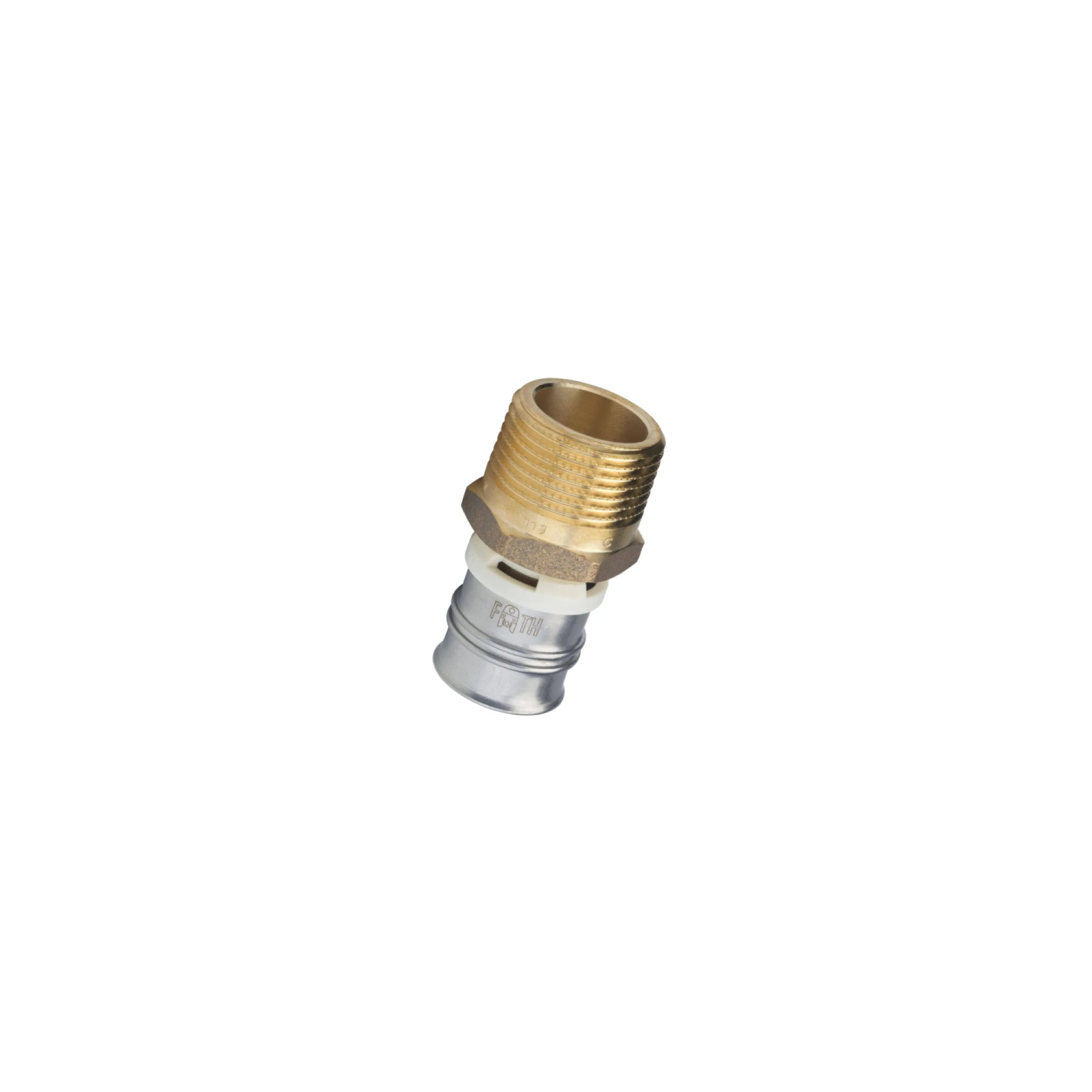 Fixed brass multilayer female fitting 26x34/26mm without lead