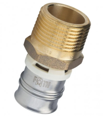 Fixed brass multilayer female fitting 26x34/26mm without lead