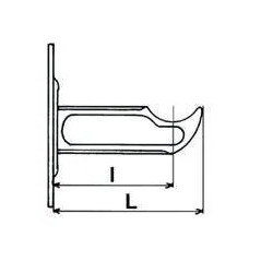 Heizkörperhalter aus Gusseisen Vorhangtyp 140 mm weiß epoxidiert