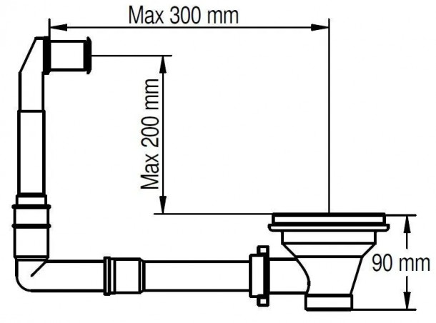 Basket drain with round overflow, diameter 90 mm, satin gold