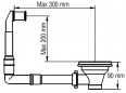 Basket drain with round overflow, diameter 90 mm, satin gold