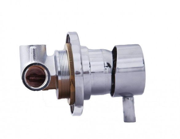 Mechanical mixing valve for shower cubicle or panel