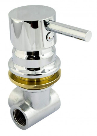 Mechanical mixing valve for shower cubicle or panel