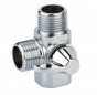 Reversing valve for shower column, chromed brass