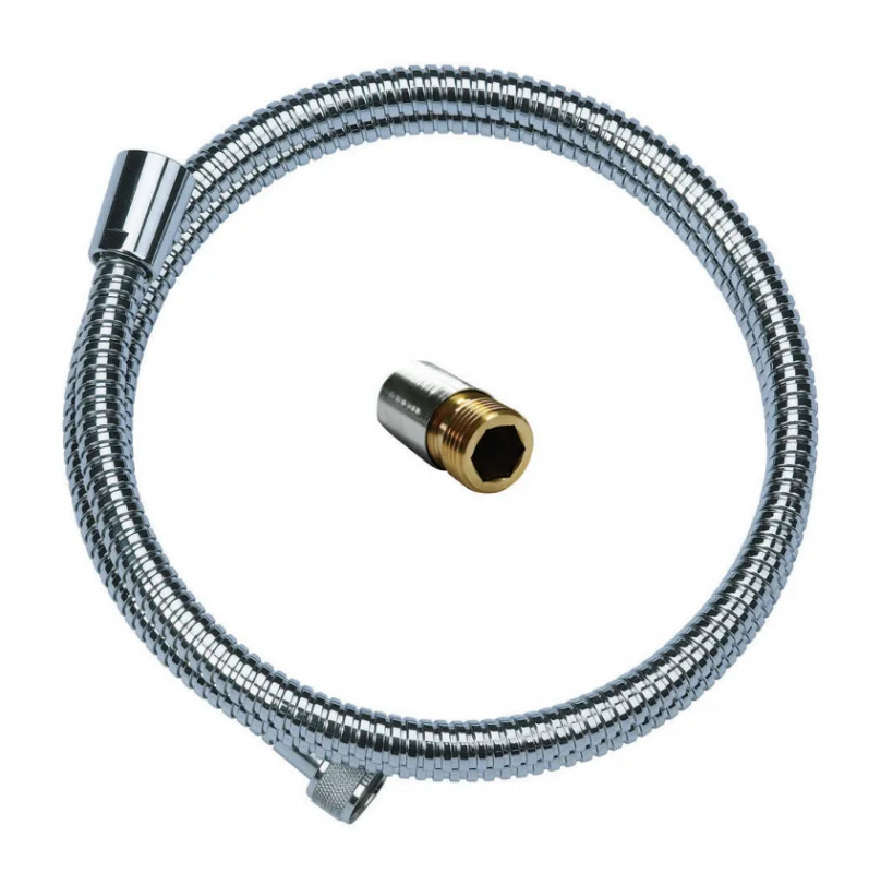 Universal kitchen hose 1,50 meter, high resistance, chromed brass