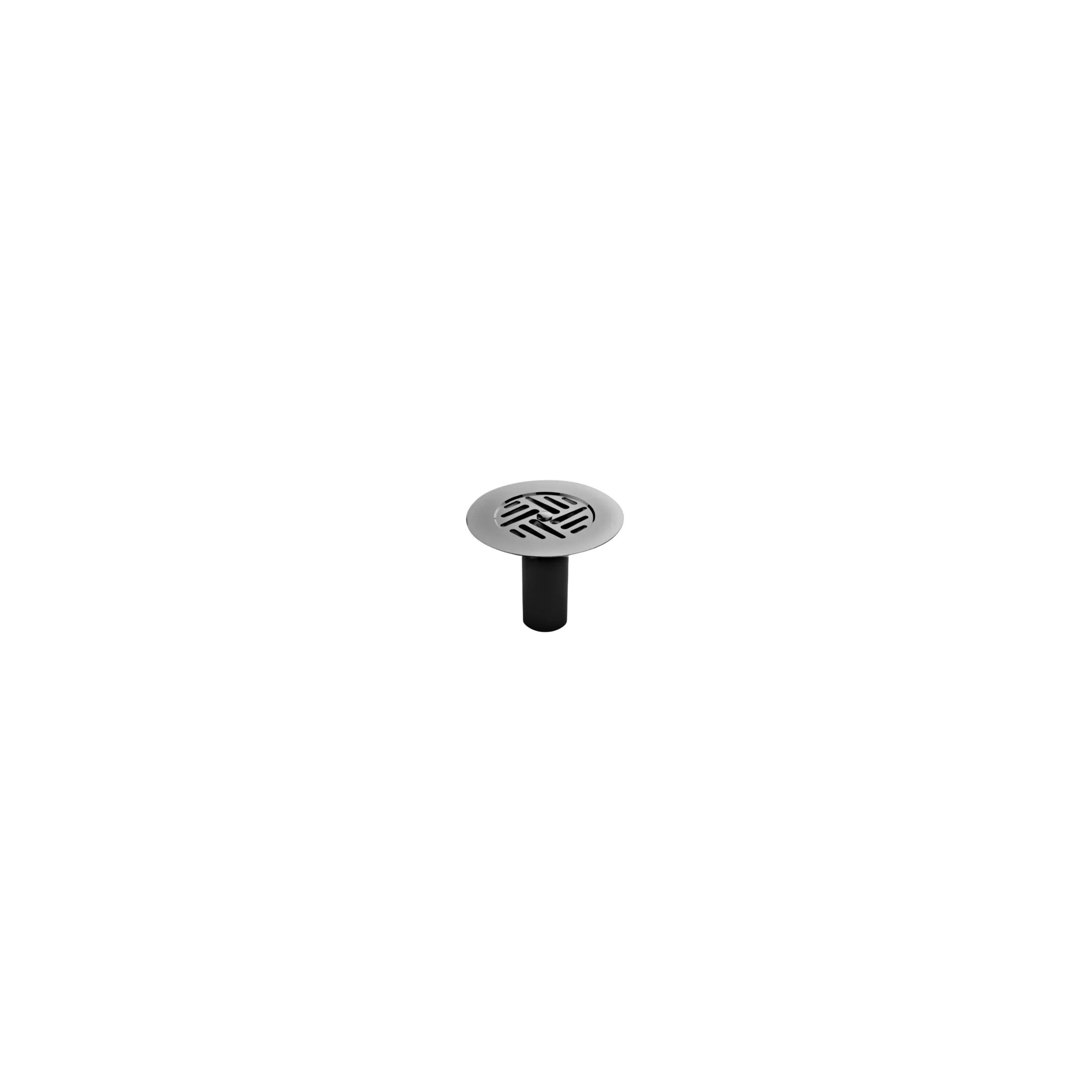 Daisy grate shower drain, including drip tube, diameter 85 mm, stainless steel