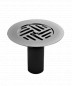 Daisy grate shower drain, including drip tube, diameter 85 mm, stainless steel