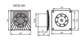 Estrattore con timer diametro 100mm 98 m²/h