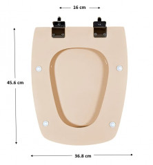 Sedile da toilette SELLES Cheverny, screziato di zibellino