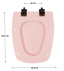 Asiento de inodoro SELLES Cheverny, rosa moteado