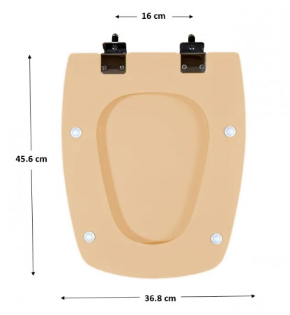 Asiento de inodoro SELLES Cheverny, melocotón