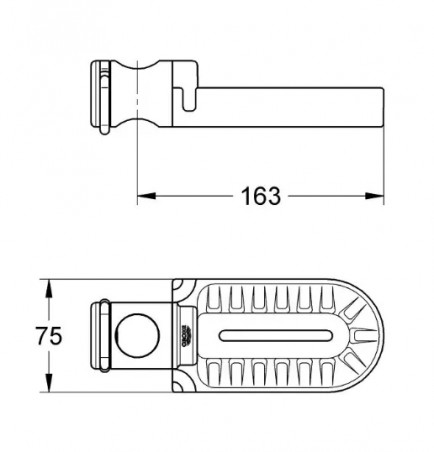 Jabonera GROHE, para barra de ducha de 28 mm de diámetro