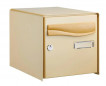 Cylindrical mailbox ptt lily, 2 faces beige 