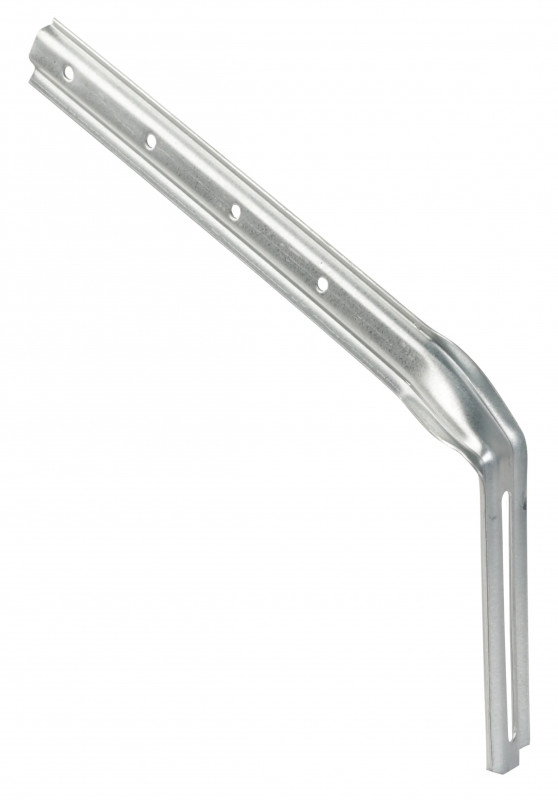 250 mm hook tail, ribbed back strap, galvanized steel