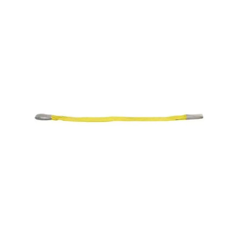 Flat sling in yellow polyester, length 3 meters