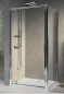 Shower screen, pivoting door H.160 cm L.60 to 66, transparent glass