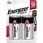 Battery D LR20 1.5V Alkaline Max, pack of 2 batteries.