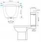 Angrenzender WC-Tank mit einfachem Volumen, variabler Achsabstand PRIMO 58