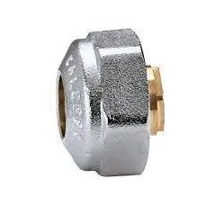 Raccord pour corps de robinet radiateur mâle et cuivre diamètre 15mm.