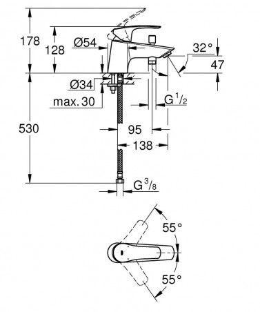 MITIGEUR BD MONOTROU GROHE NOUVEAU EUROSMART