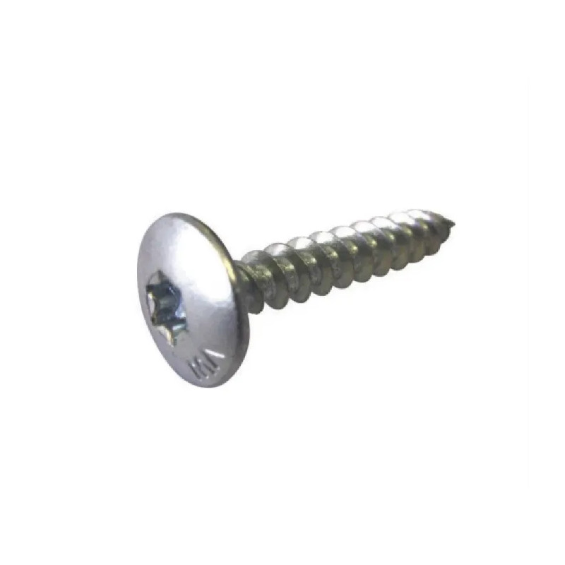 Wooden screw with large head 6 x 35, white zinc plated steel, 20 pieces 