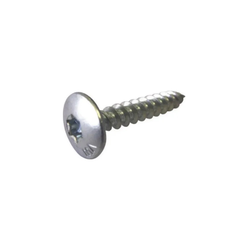 Wooden screw with large head 6 x 35, white zinc plated steel, 20 pieces