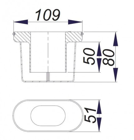 Tasse et fermeture de siphon écoulement pour Wedi Fundo Riolito/Riofino