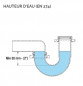 Siphon "M" for ceramic sinks, with horizontal dishwasher inlet