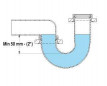 Siphon "TUBE" für Gemeinschaftsspülen mit Bodenauslass