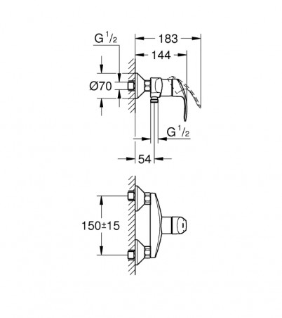 New eurosmart single lever shower mixer 