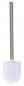 White ball toilet brush with stainless steel handle 141191