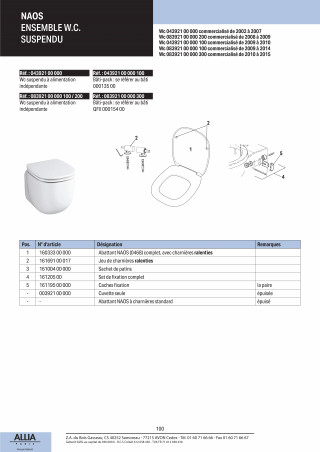 Abattant de WC ALLIA Naos, GINORI 500 Puits, blanc