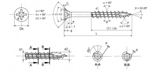 Vis Rocket minivybac pozidriv tête fraisée 6x100 mm x8, 448065