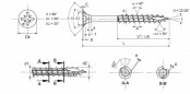 Rocket screw minivybac pozidriv countersunk 6x100 mm x8, 448065