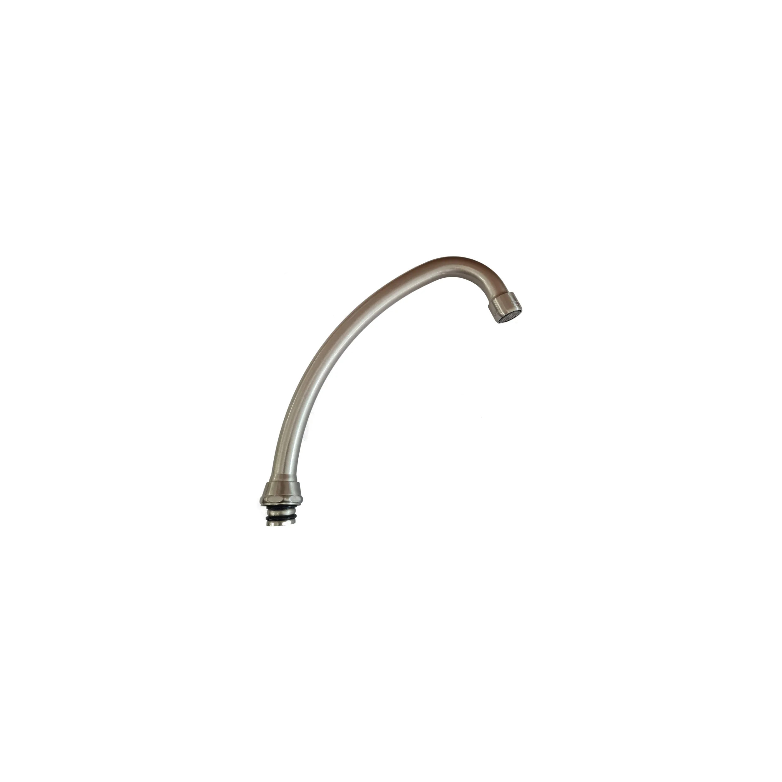 Gooseneck spout for TIFFANY sink mixer, satin nickel