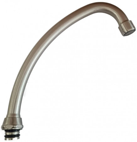 Gooseneck spout for TIFFANY sink mixer, satin nickel