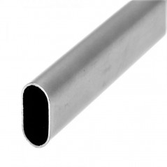 Tube de penderie ovale 30x15mm, 2 mètre, acier chromé