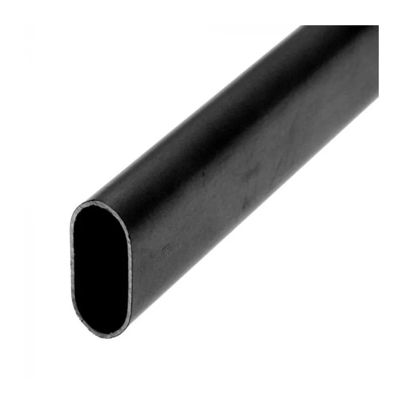 Tube de penderie 30x15mm, 2 mètres, acier noir