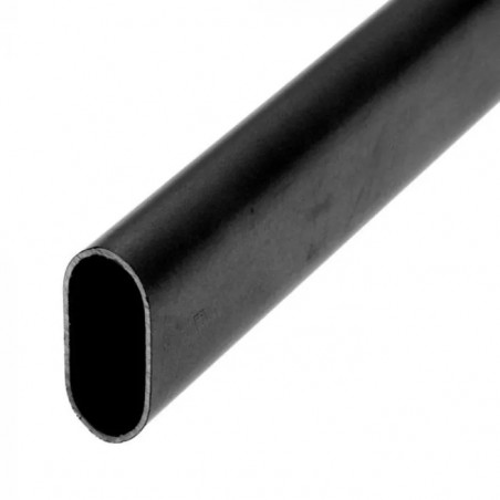 Tube de penderie 30x15mm, 2 mètres, acier noir