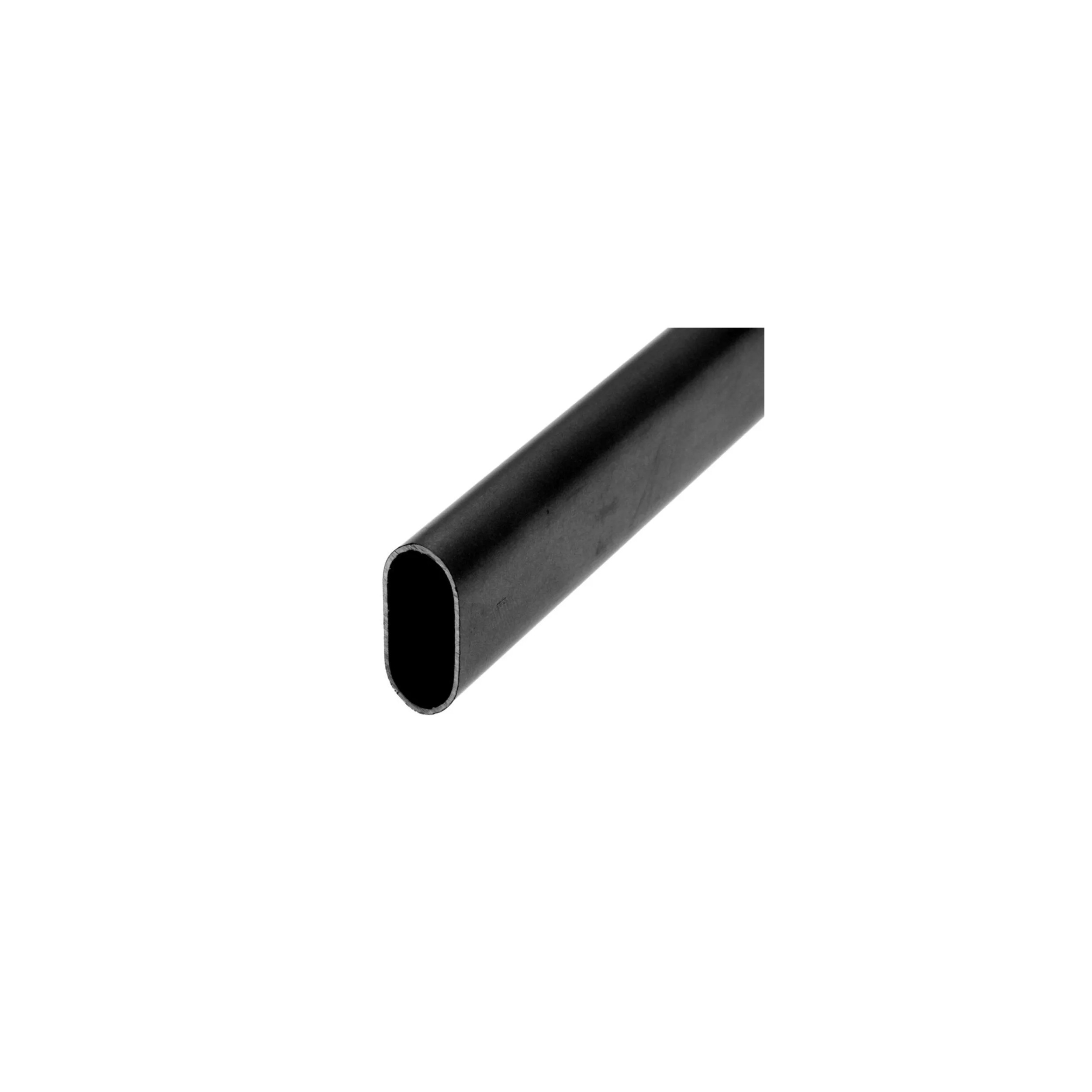 Tube de penderie 30x15mm, 1 mètre, acier noir