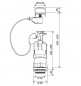 Mecanismo universal de doble flujo de 3,6L, control por cable