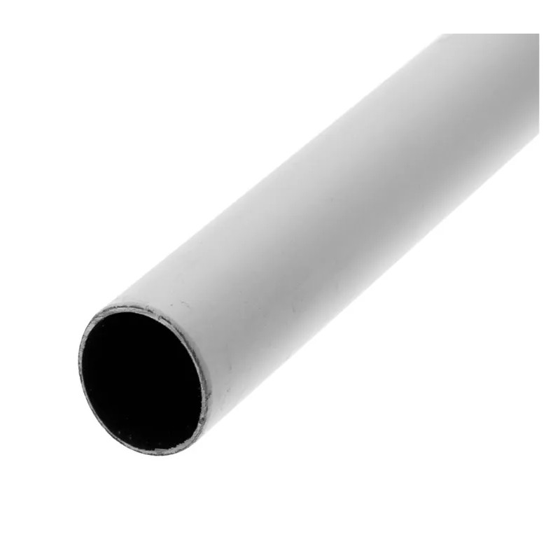 Tube penderie rond, diamètre 19, 1 mètre, acier blanc