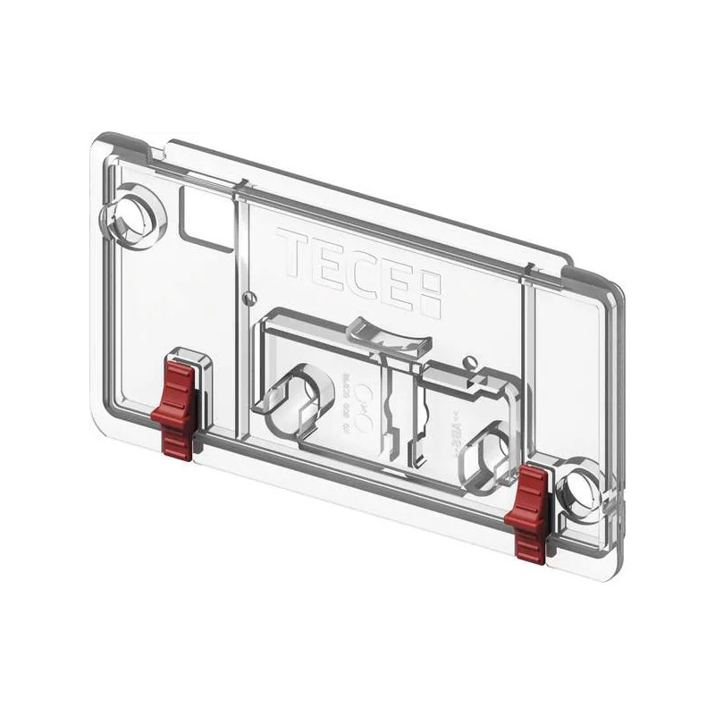 Transparent cover plate with latches for TECE support frame