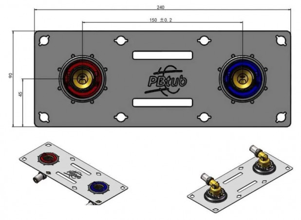 Kit de pared multicapa para grifos de 16 x 1/2 (15 x 21)